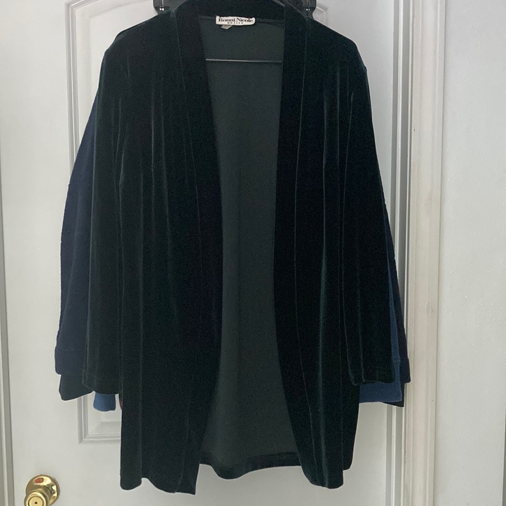 Dark green velvet long sweater dress